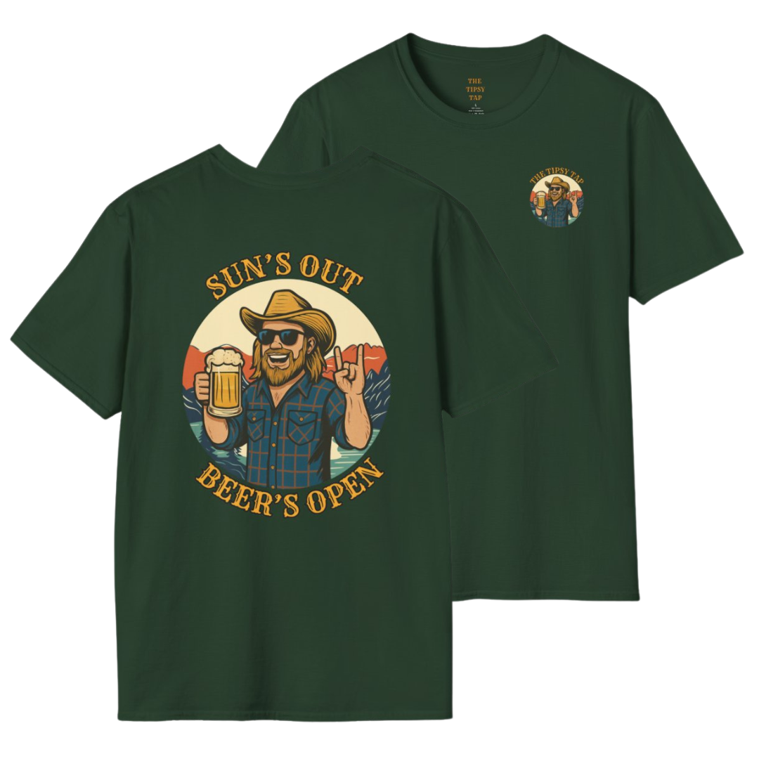 T-Shirt - 'Sun's Out, Beer’s Open'